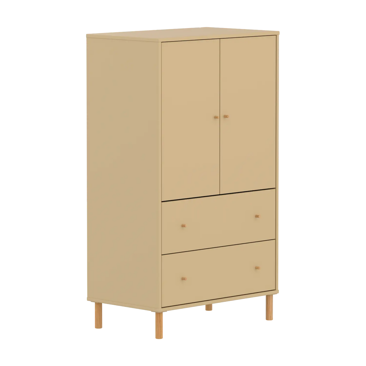 Flexa Saga Schrank, 2 Türen und 2 Schubladen Sand/Eiche