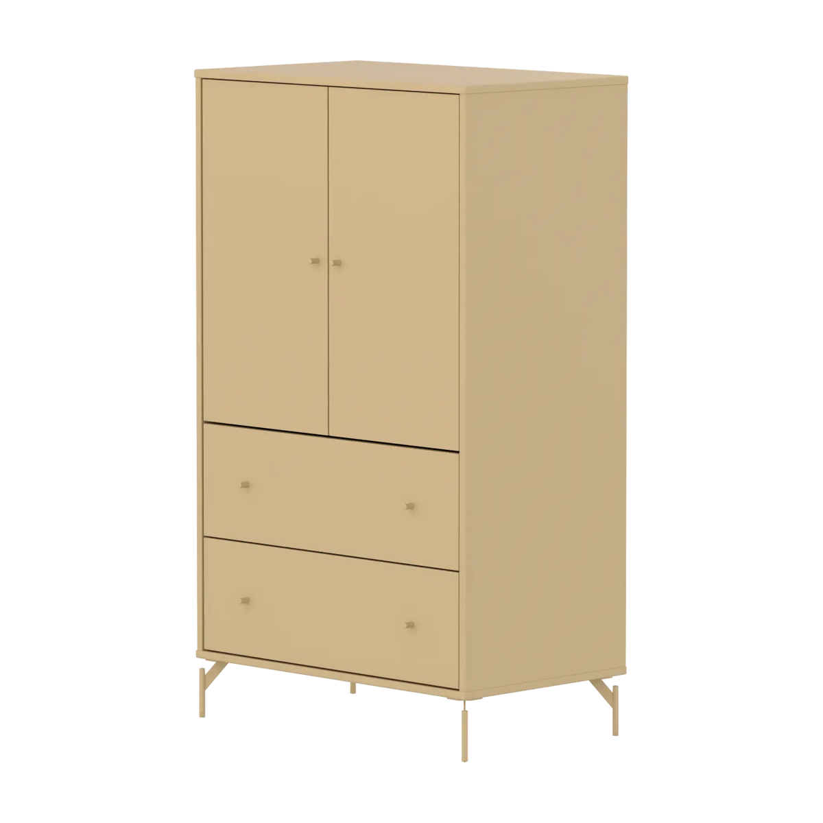 Flexa Saga Schrank, 2 Türen und 2 Schubladen Sand