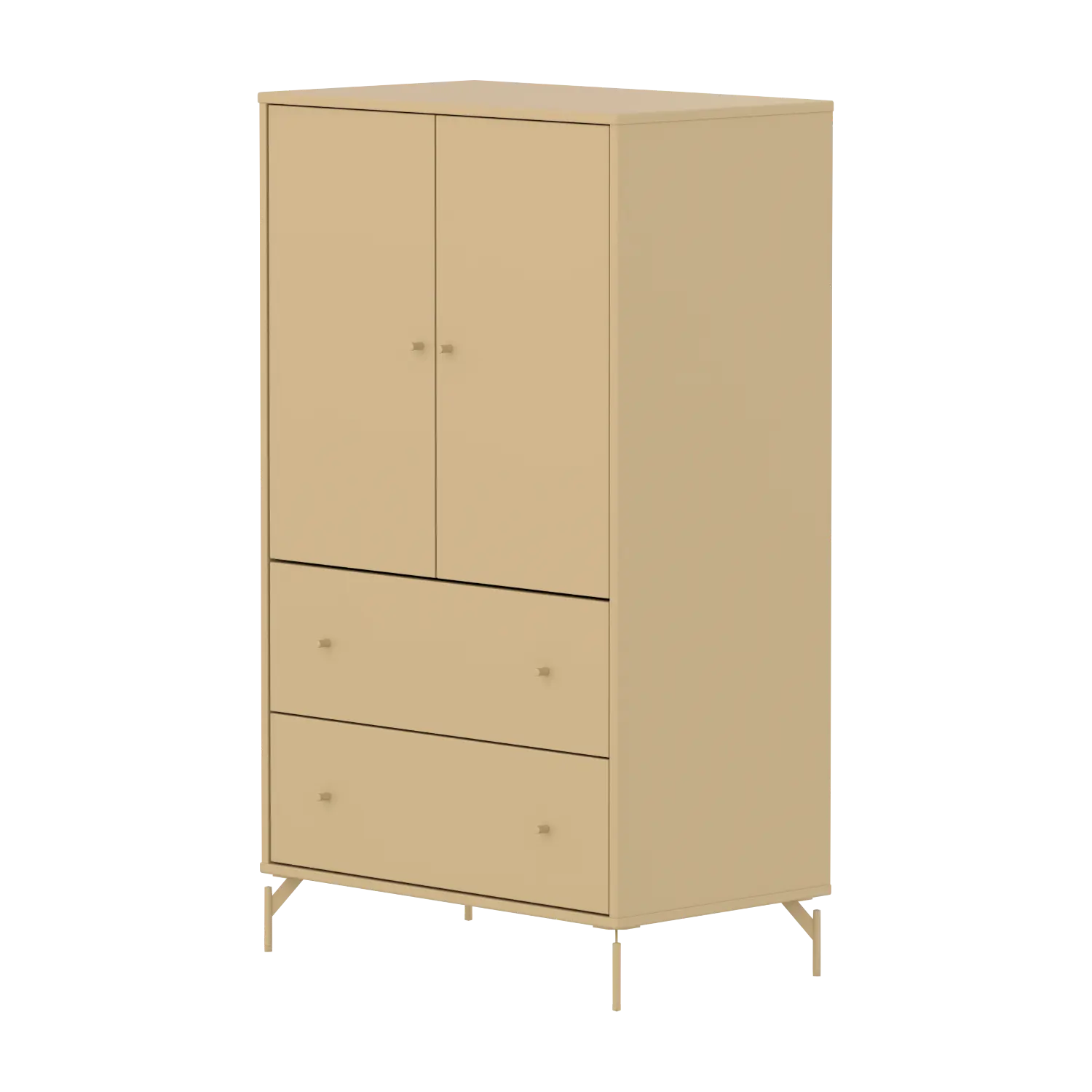 Flexa Saga Schrank, 2 Türen und 2 Schubladen Sand