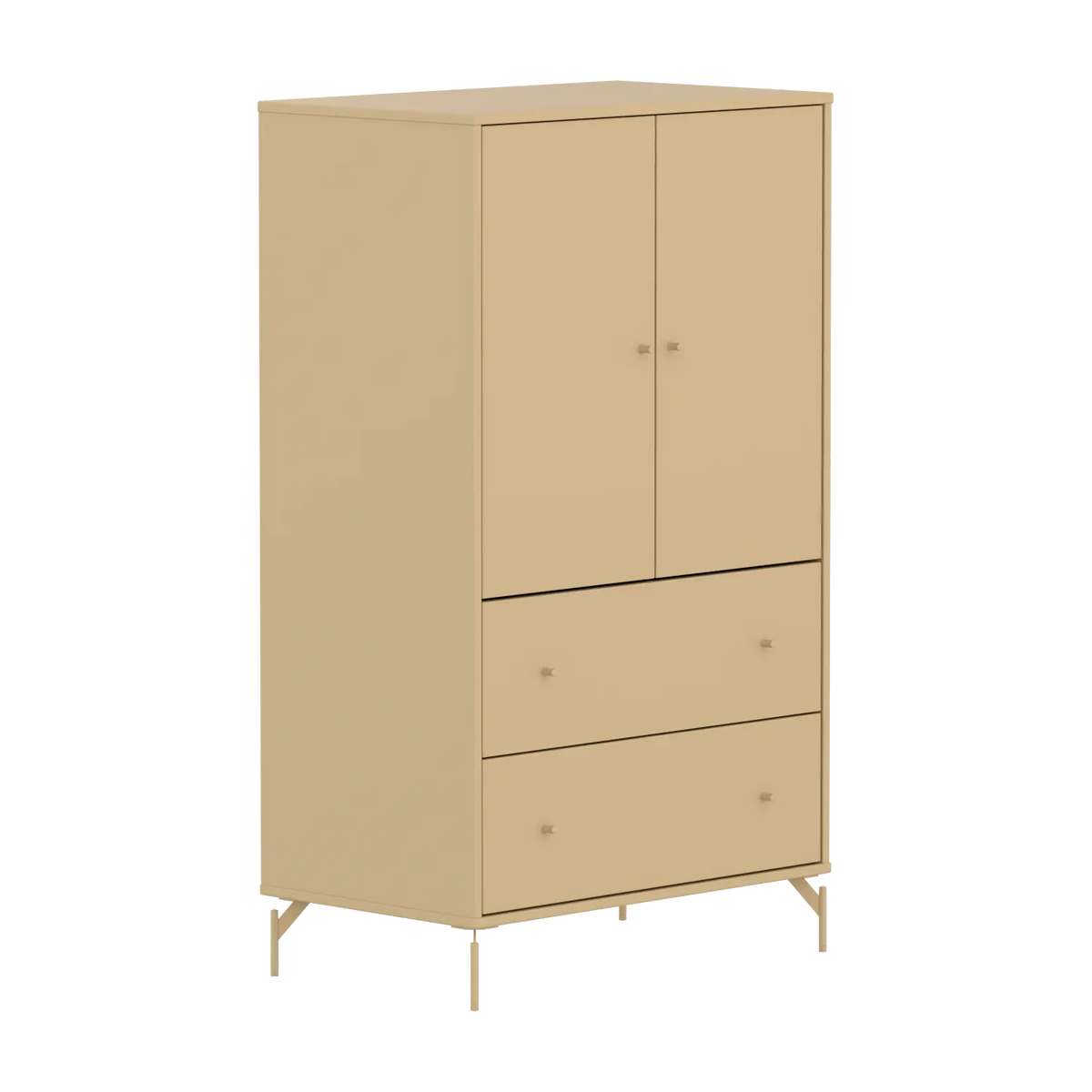 Flexa Saga Schrank, 2 Türen und 2 Schubladen Sand