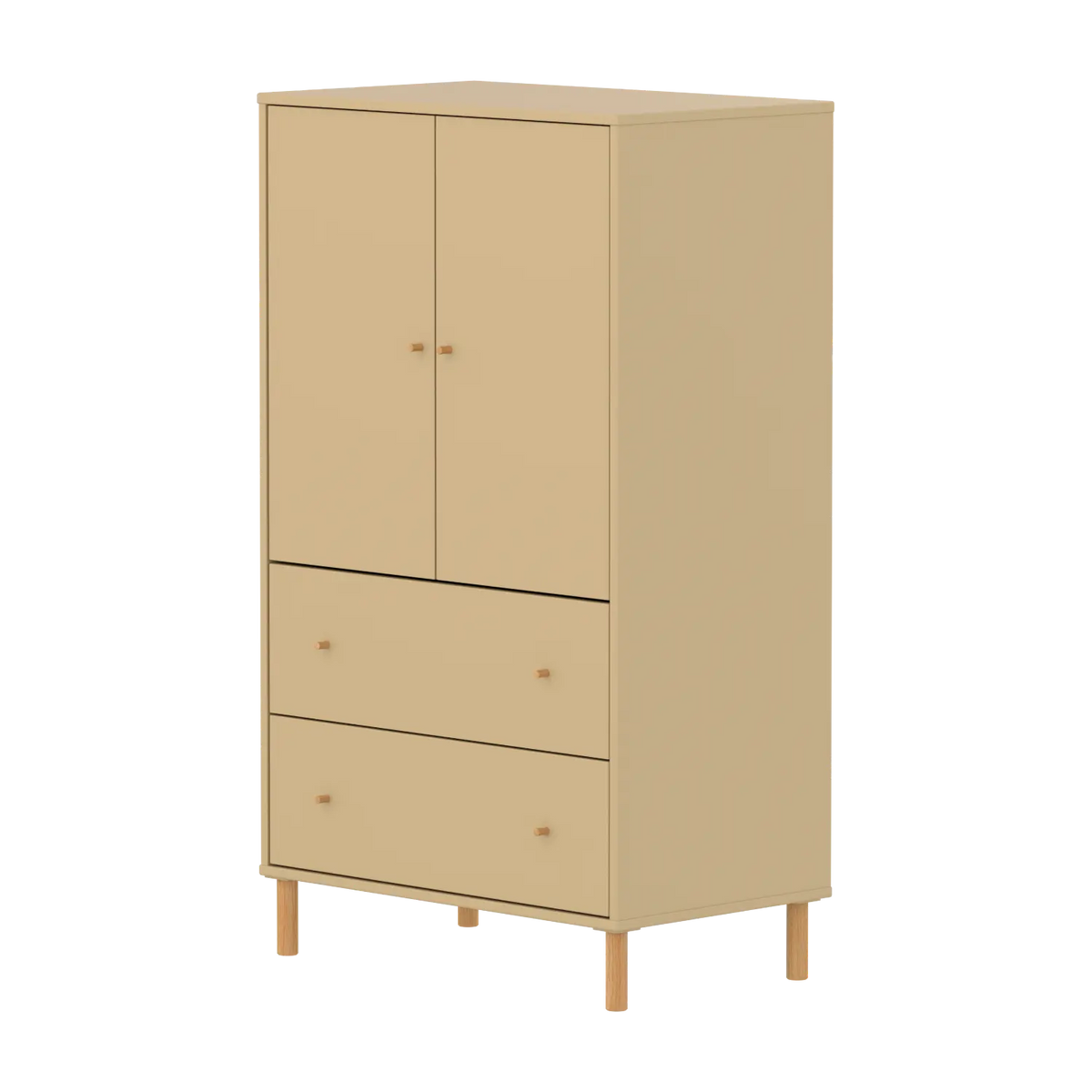 Flexa Saga Schrank, 2 Türen und 2 Schubladen Sand/Eiche