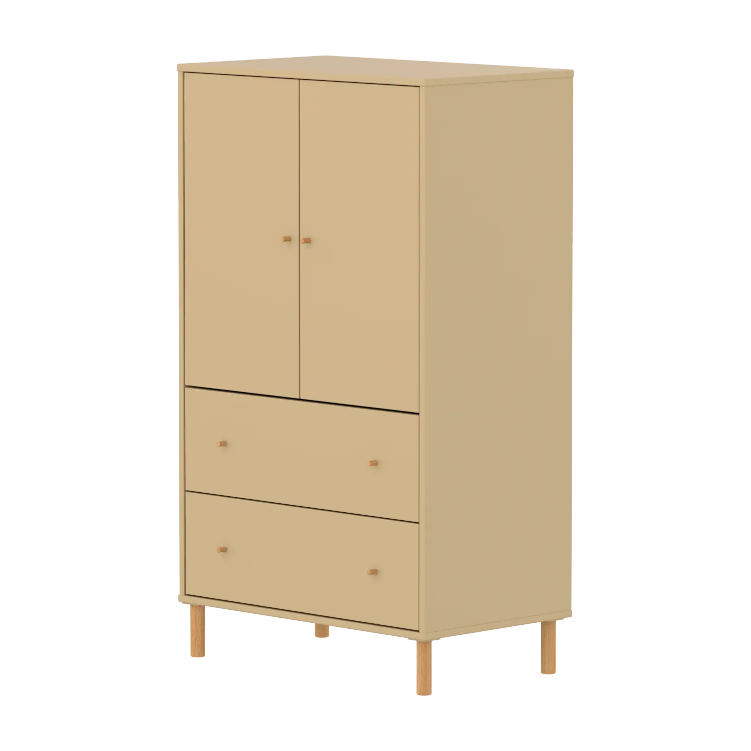 Flexa Saga Schrank, 2 Türen und 2 Schubladen Sand/Eiche