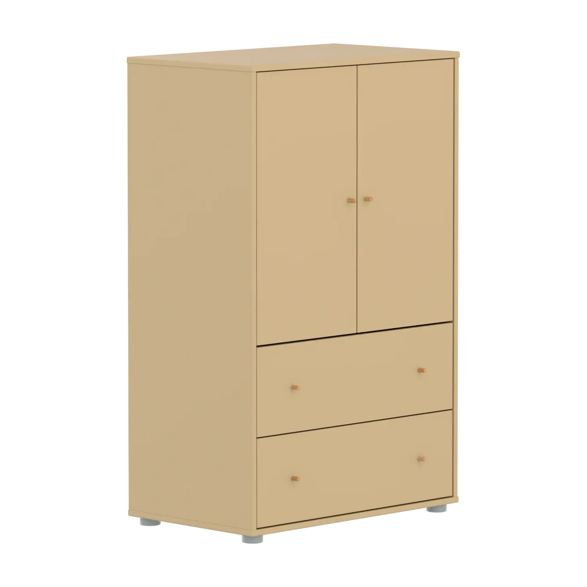 Flexa Saga Schrank, 2 Türen und 2 Schubladen Sand/Eiche/Grau