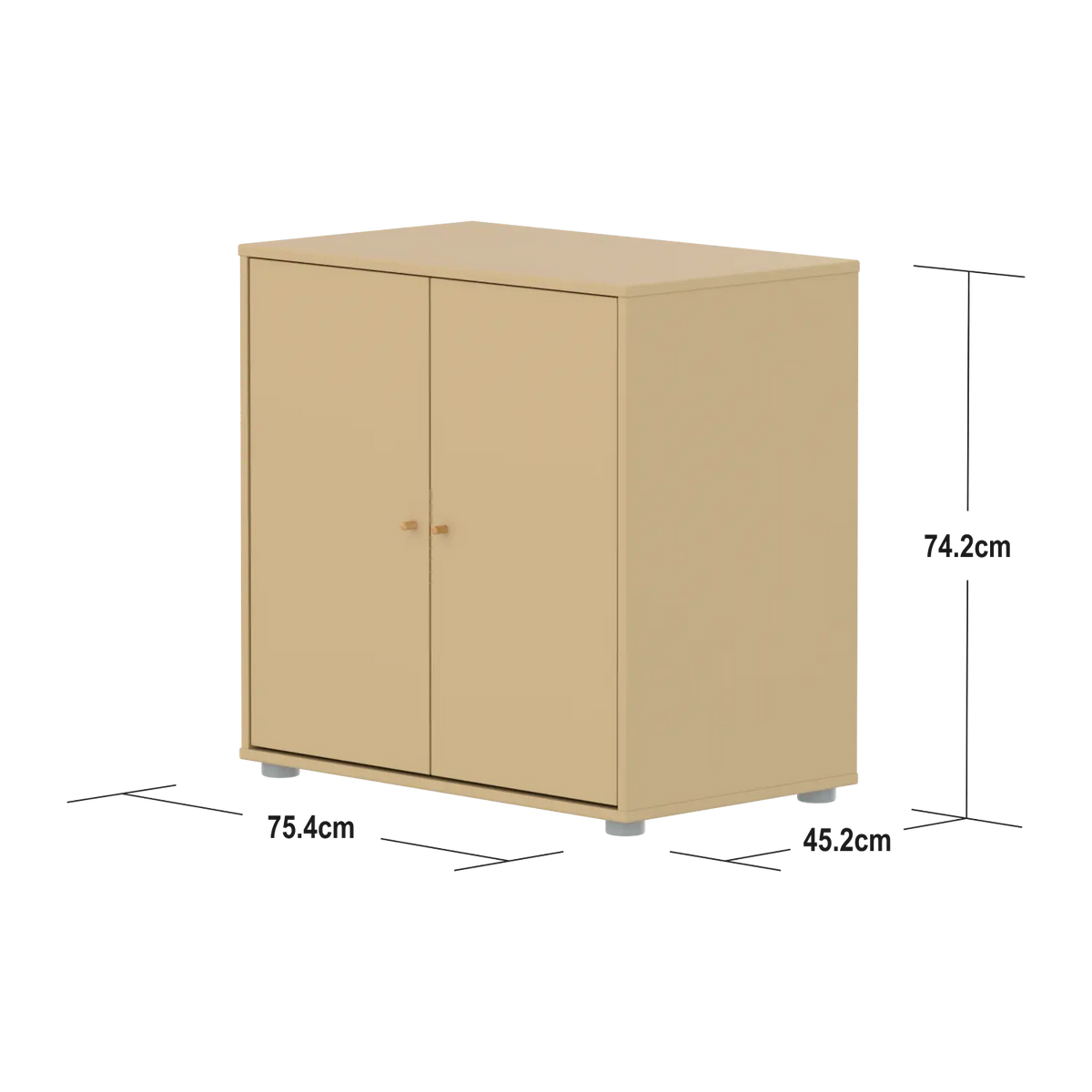Flexa Saga Schrank, 2 Türen Sand/Eiche/Grau