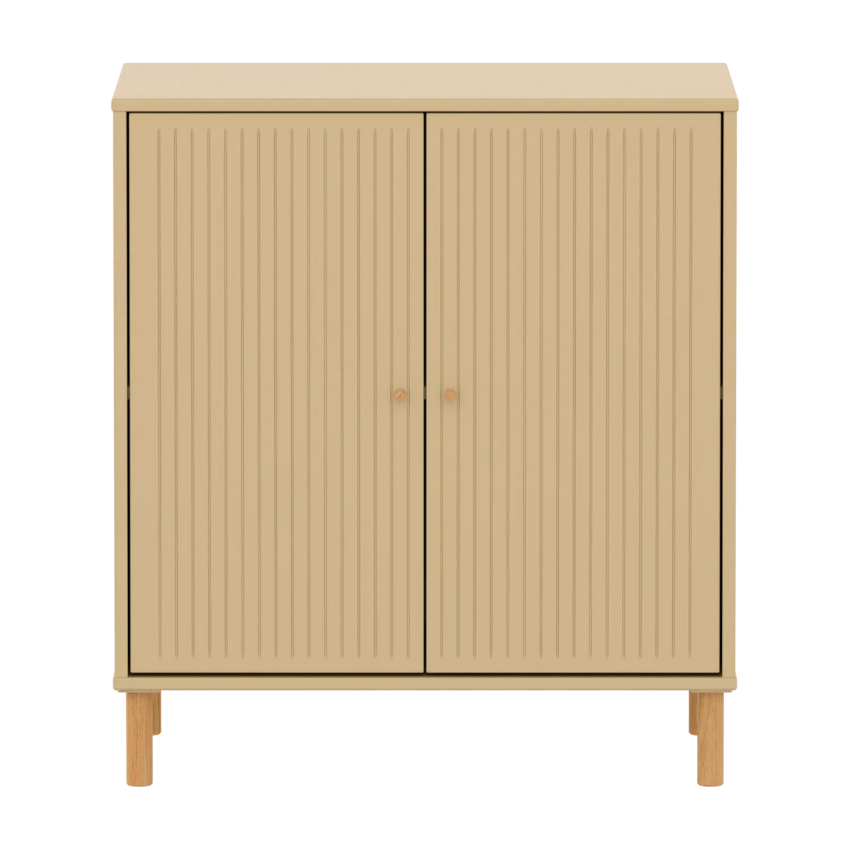 Flexa Saga Schrank, 2 Türen mit Rillen Sand/Eiche