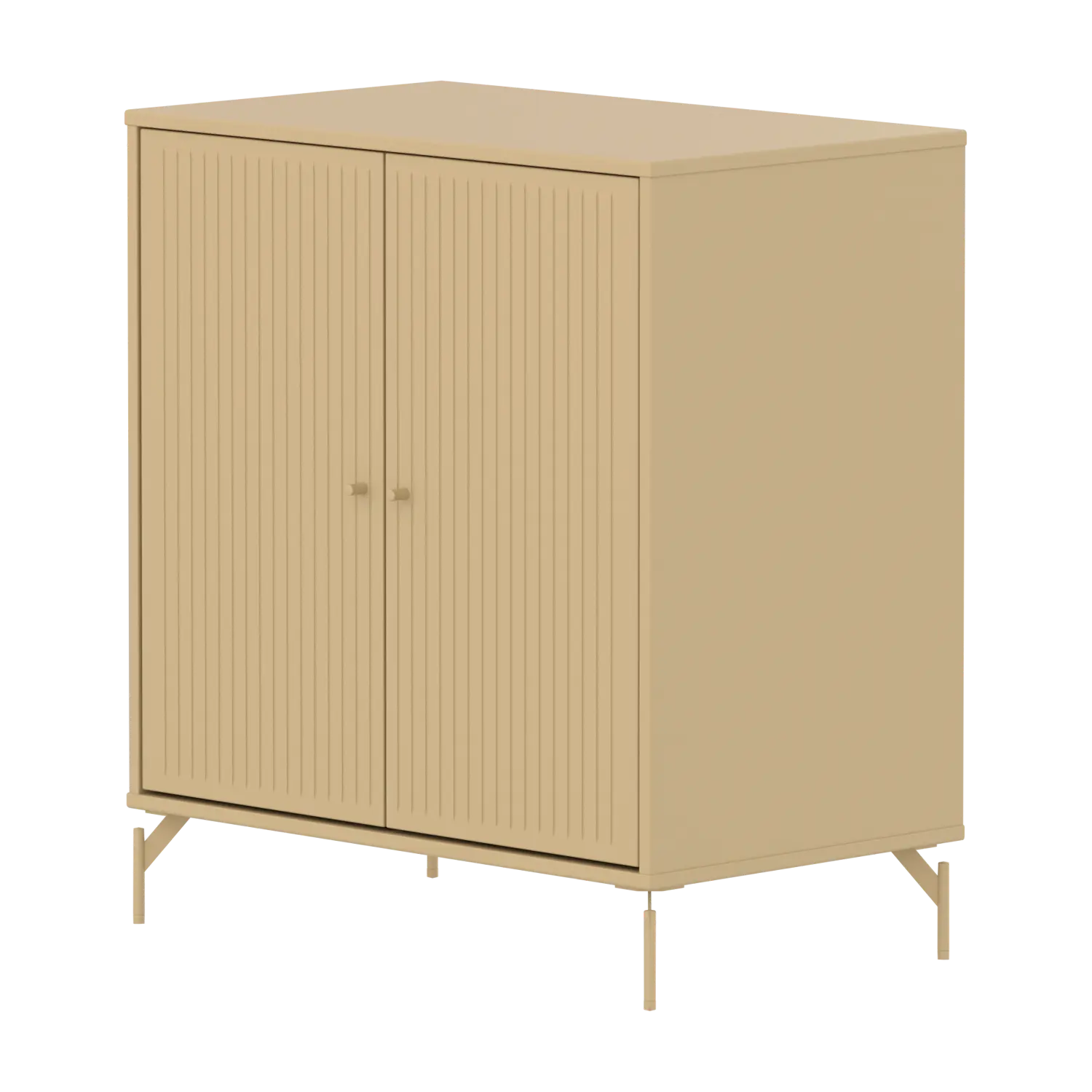 Flexa Saga Schrank, 2 Türen mit Rillen Sand