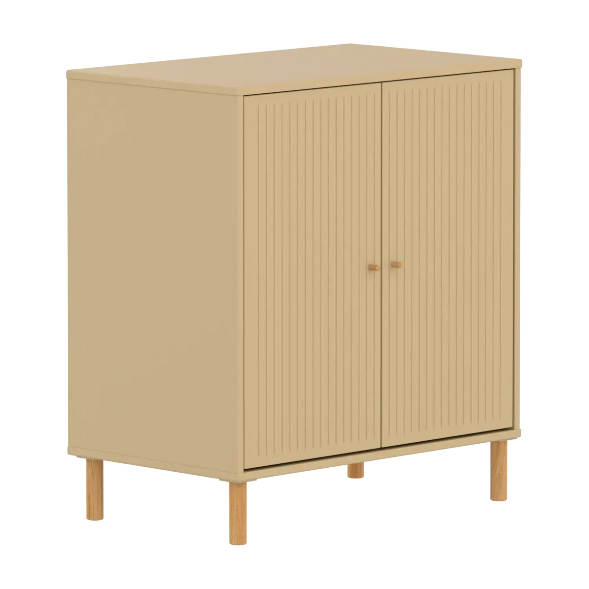 Flexa Saga Schrank, 2 Türen mit Rillen Sand/Eiche