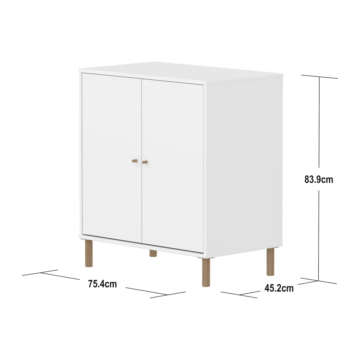 Flexa Saga Schrank, 2 Türen Weiss/Eiche