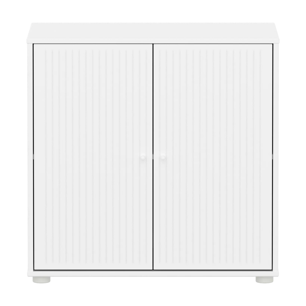 Flexa Saga Schrank, 2 Türen mit Rillen Weiss