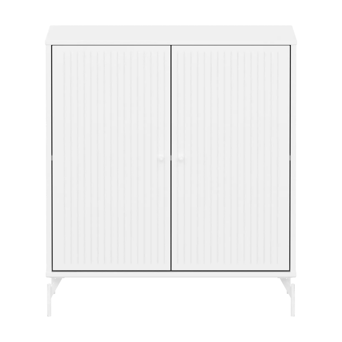 Flexa Saga Schrank, 2 Türen mit Rillen Weiss