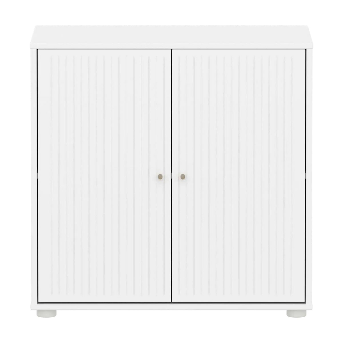 Flexa Saga Schrank, 2 Türen, mit Rillen Weiss/Sand