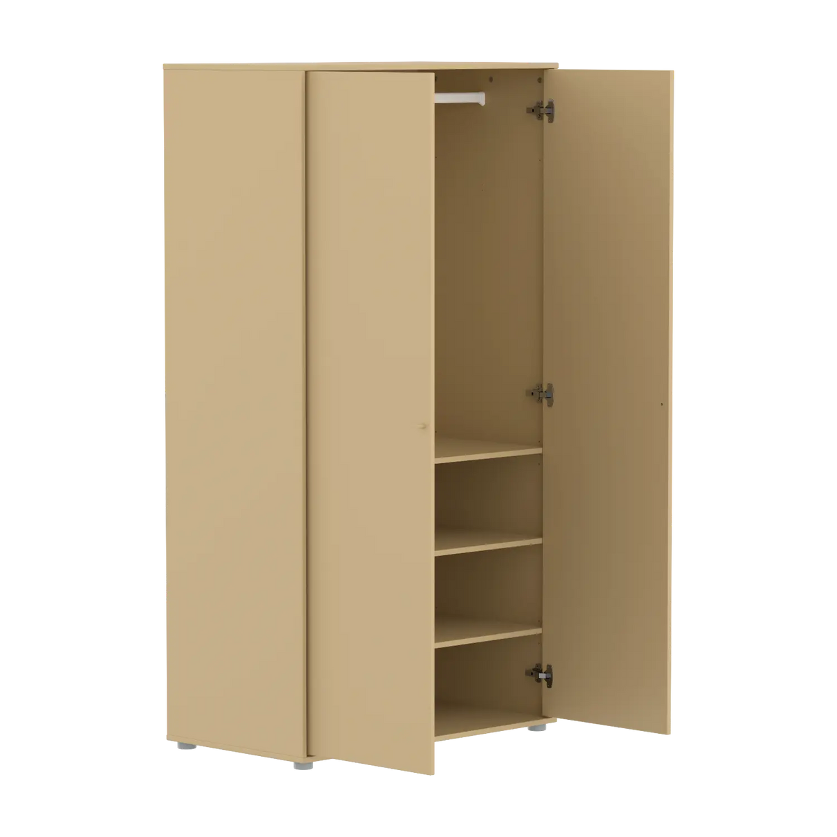 Flexa Saga Kleiderschrank, 2 Türen mit Kieferfronten Sand/Grau