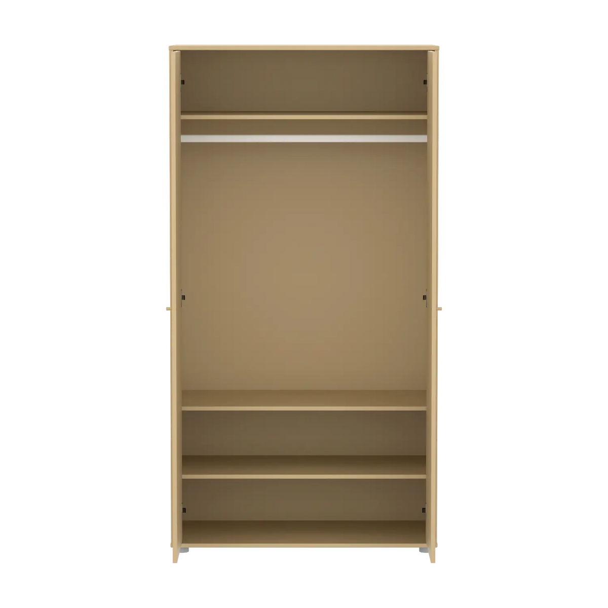 Flexa Saga Kleiderschrank, 2 Türen mit Rillen Sand