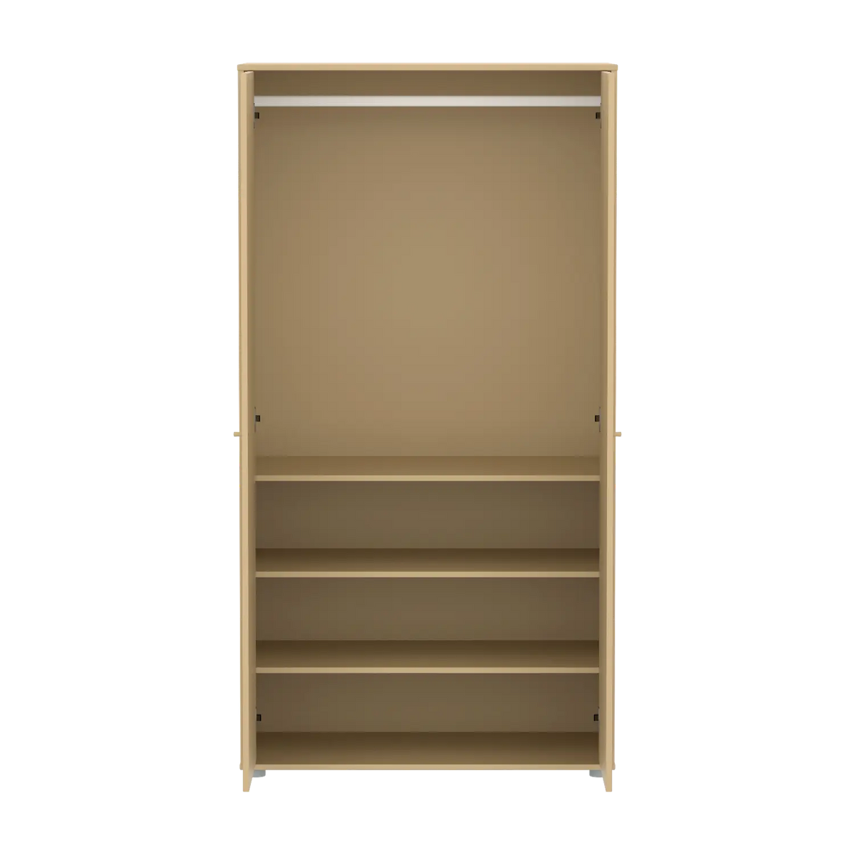 Flexa Saga Kleiderschrank, 2 Türen mit Rillen Sand
