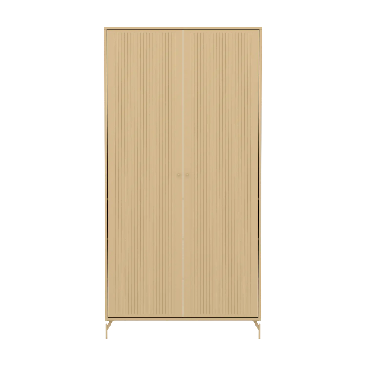 Flexa Saga Kleiderschrank, 2 Türen mit Rillen Sand