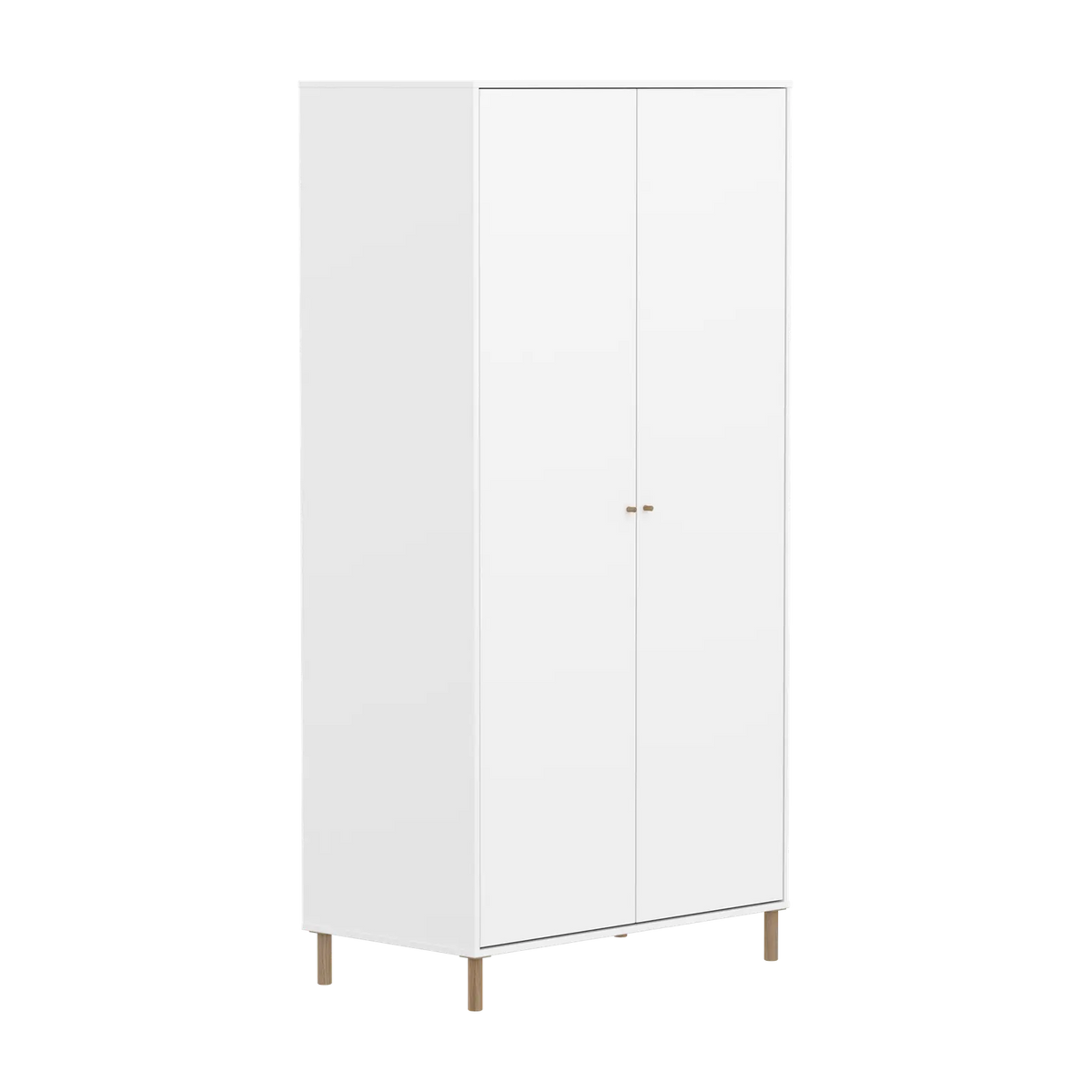 Flexa Saga Kleiderschrank, 2 Türen Weiss/Eiche