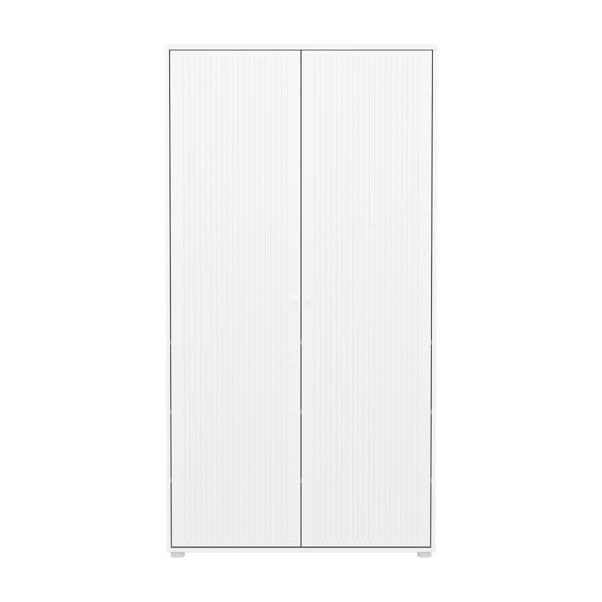 Flexa Saga Kleiderschrank, 2 Türen mit Rillen Weiss