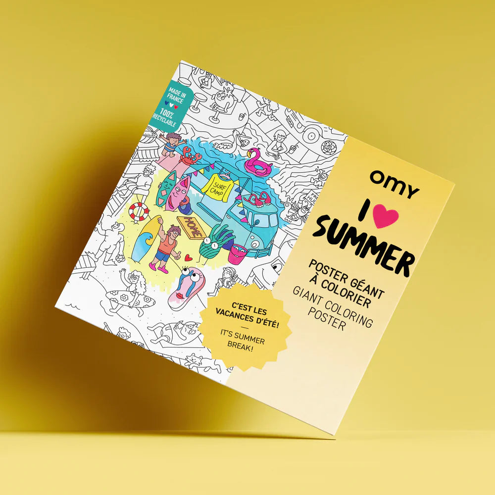OMY giant coloring poster I Love Summer