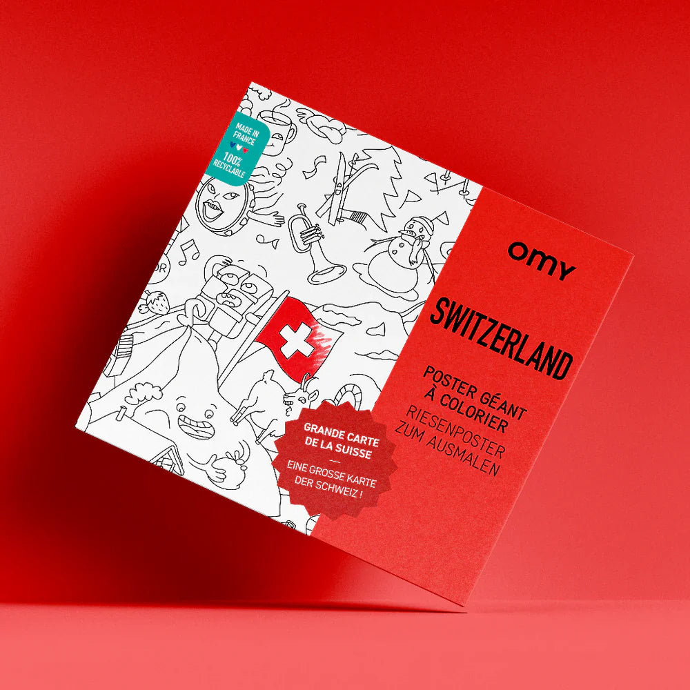 OMY giant coloring poster Switzerland