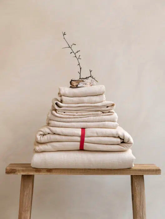 Oona pillowcase linen-cotton Sand Chevrons