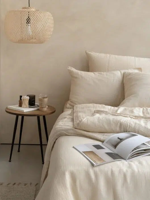Oona pillowcase linen-cotton Sand Chevrons