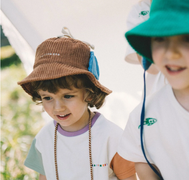Cappello da pescatore in velluto a coste Happy Mess