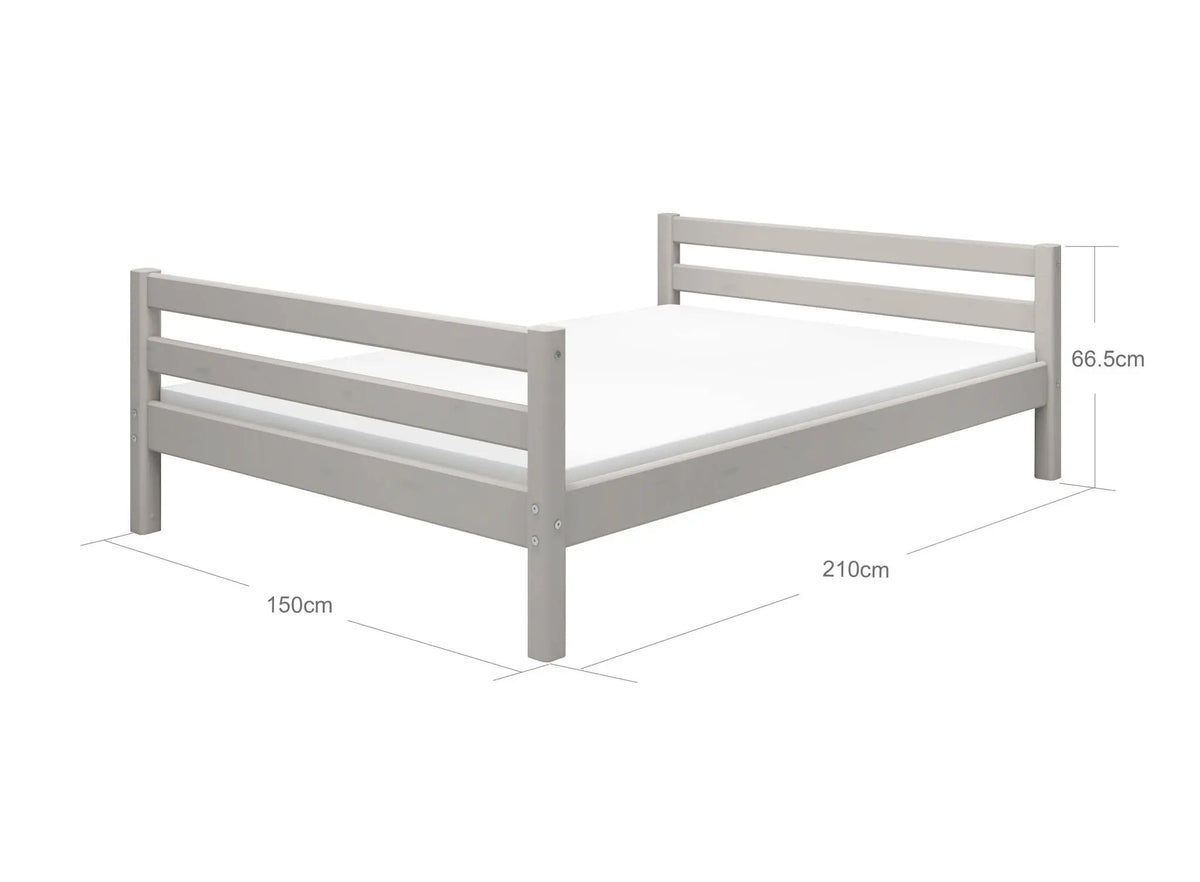 Flexa Classic Einzelbett 140 x 200 cm Grey washed