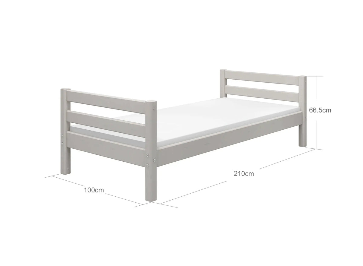 Flexa Classic Einzelbett 90 x 200 cm Grey washed