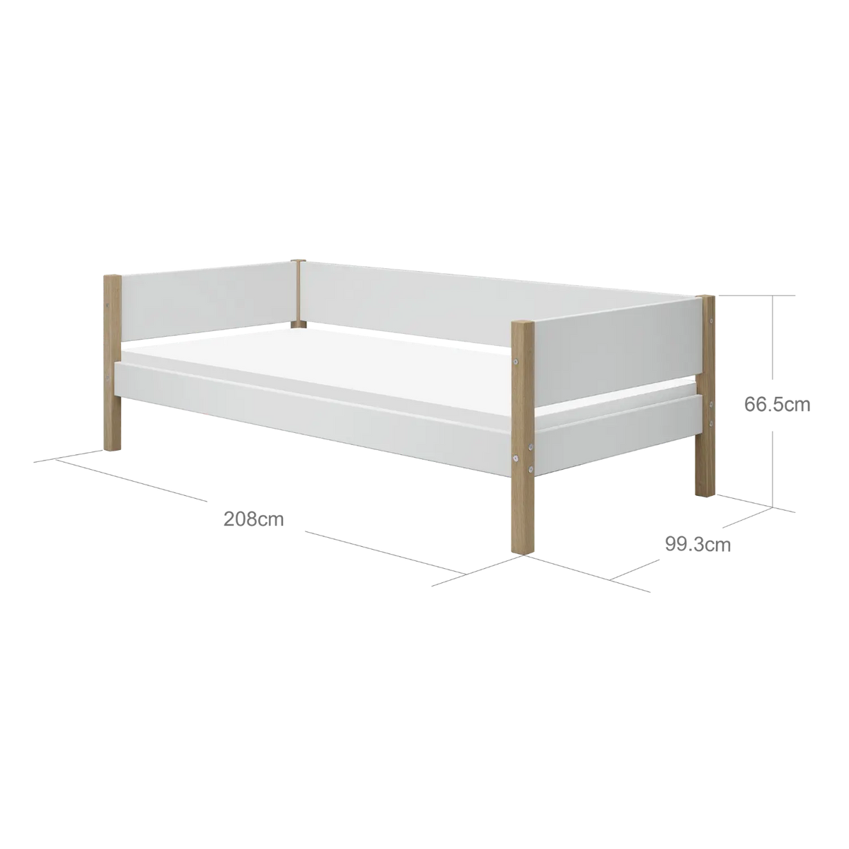 Flexa Nor EINZELBETT 90 x 200 cm Eiche