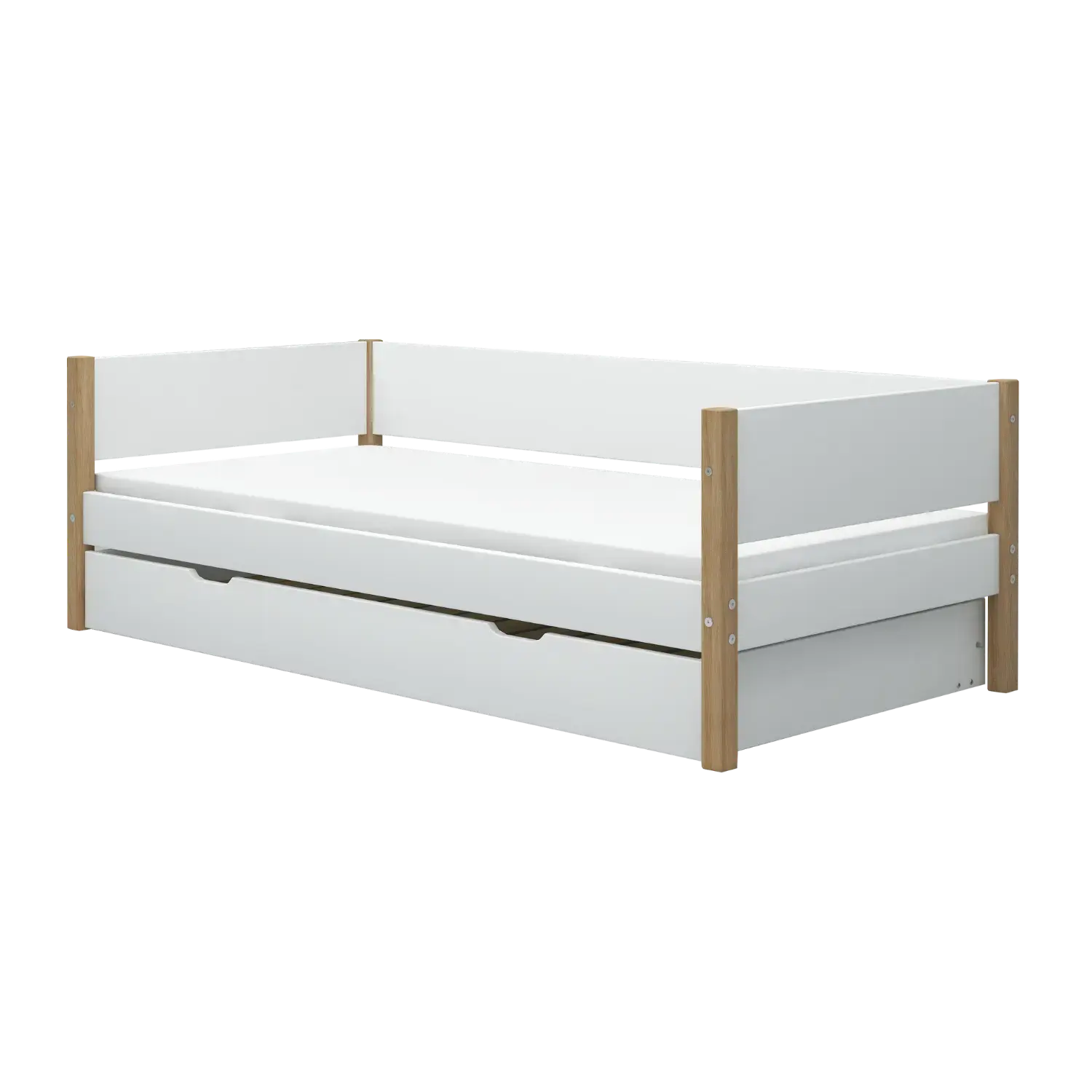 Flexa Nor Einzelbett mit Ausziehbett 90 x 200 cm Eiche