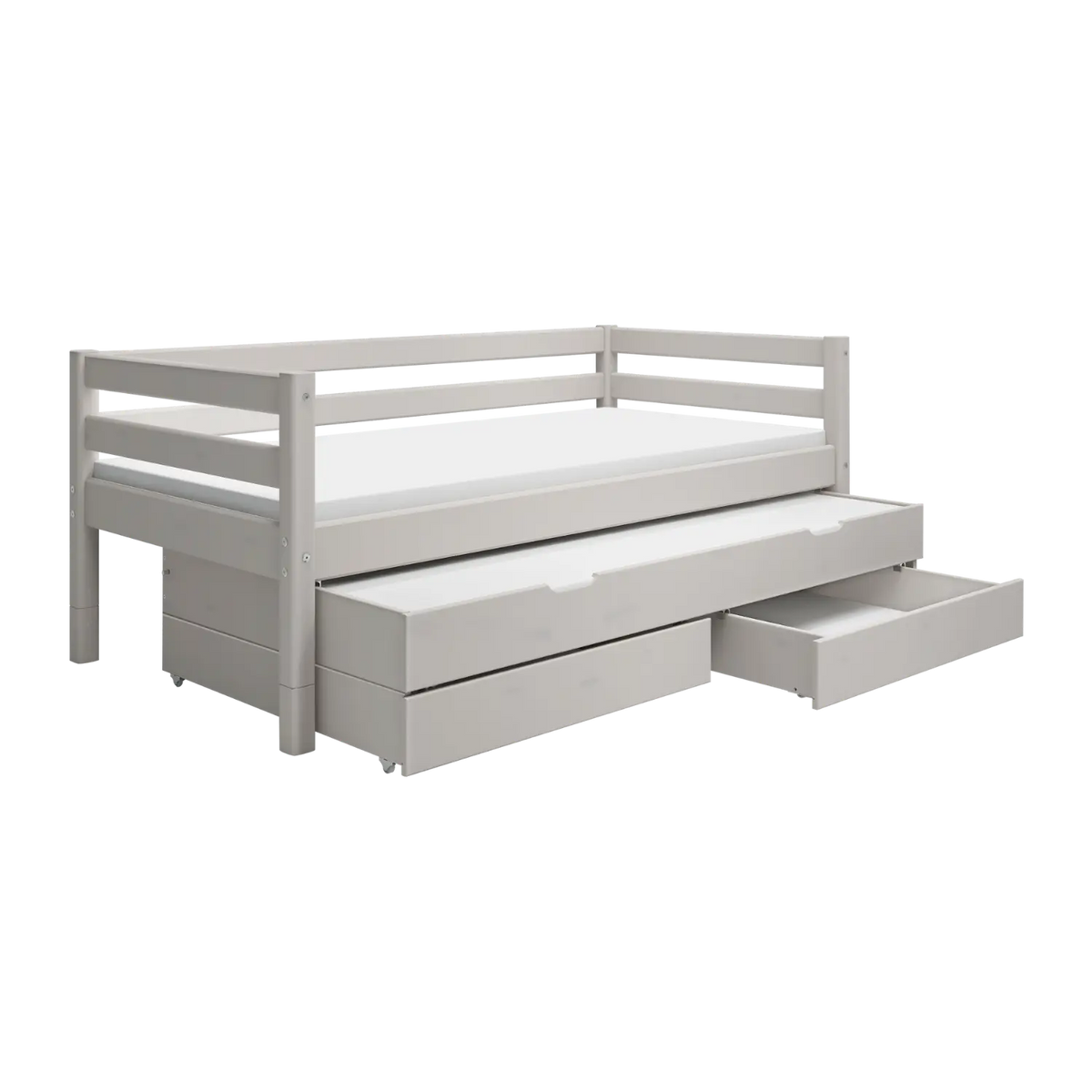 Flexa Classic Einzelbett mit Ausziehbett 90 x 200 cm Grey washed