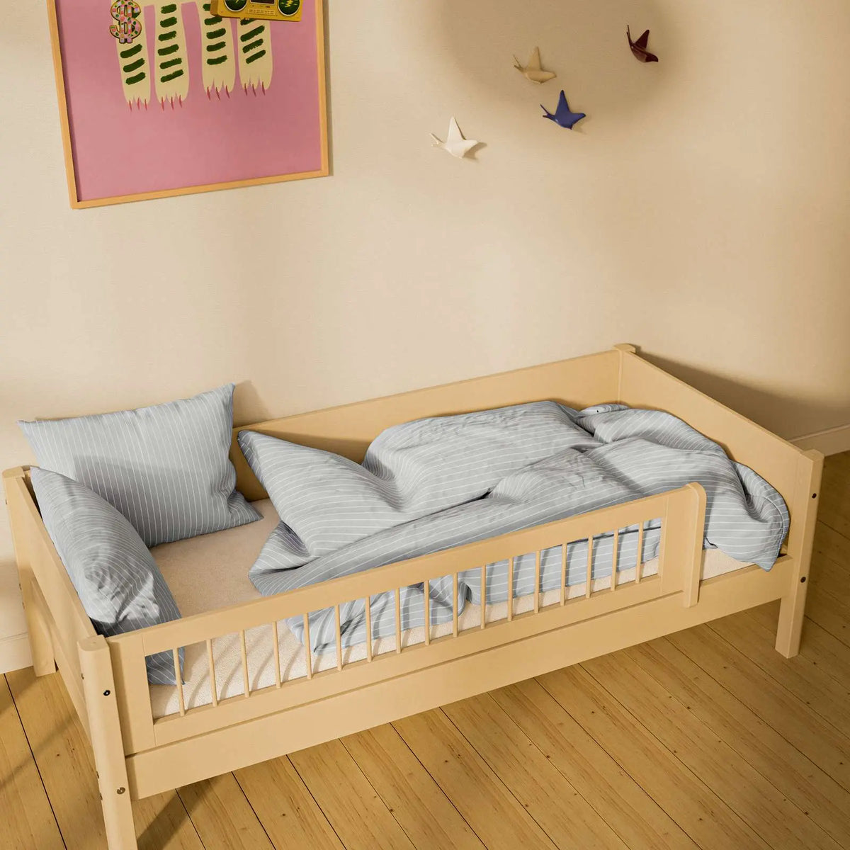 Flexa White Daybed with safety rail 90 x 200 cm True
