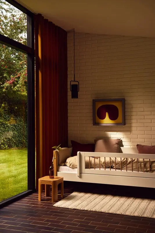 Flexa Nor Einzelbett mit Absturzsicherung mit Streben 90 x 200 cm Eiche