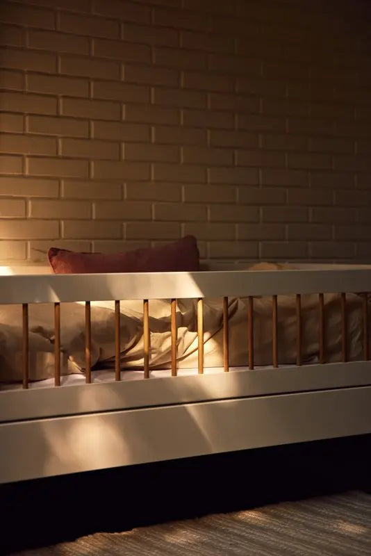 Flexa Nor Einzelbett mit Absturzsicherung mit Streben 90 x 200 cm Eiche