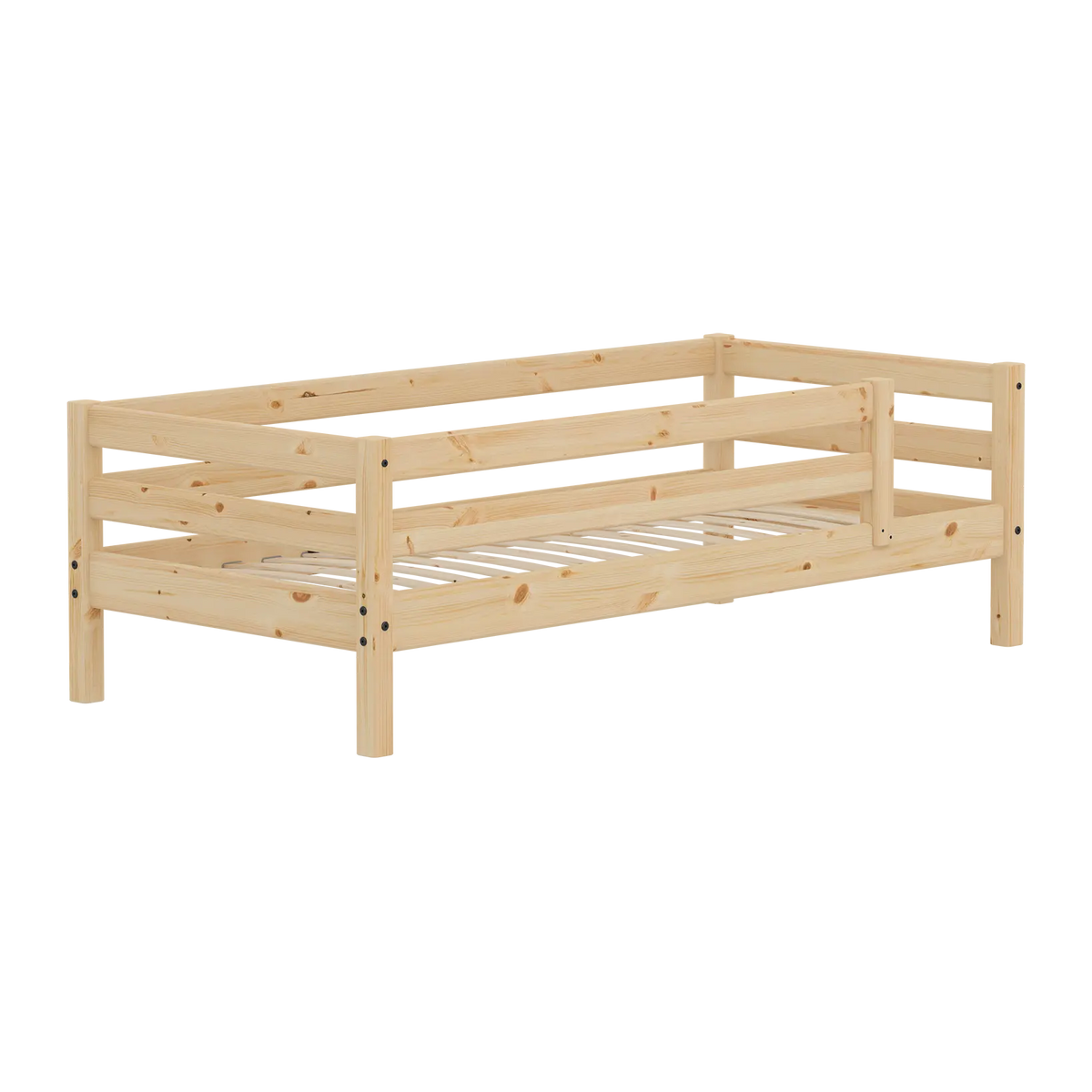 Flexa Raw Einzelbett mit Absturzsicherung 90 x 200 cm Natur