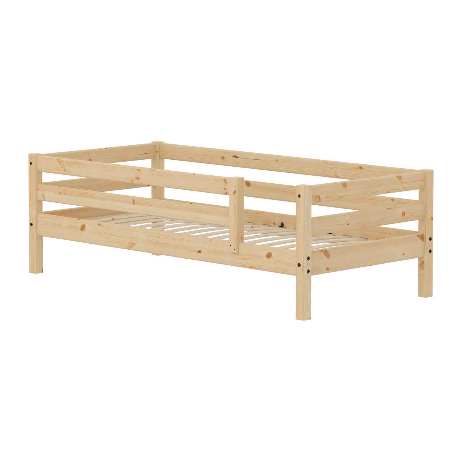 Flexa Raw Einzelbett mit Absturzsicherung 90 x 200 cm Natur