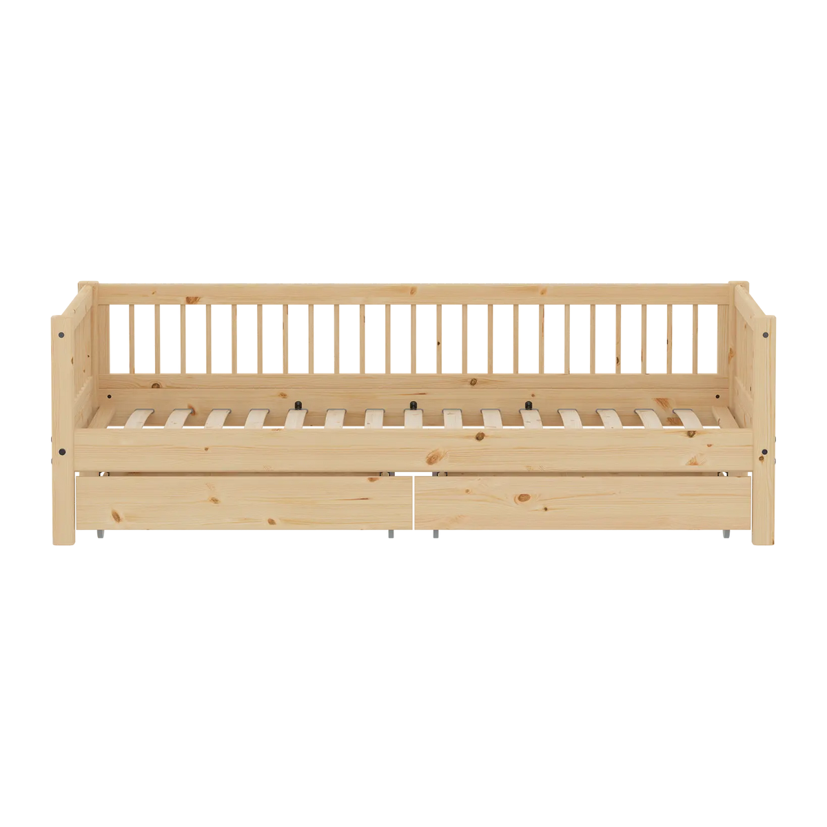 Flexa Raw Einzelbett mit Aufbewahrung 90 x 200 cm Natur