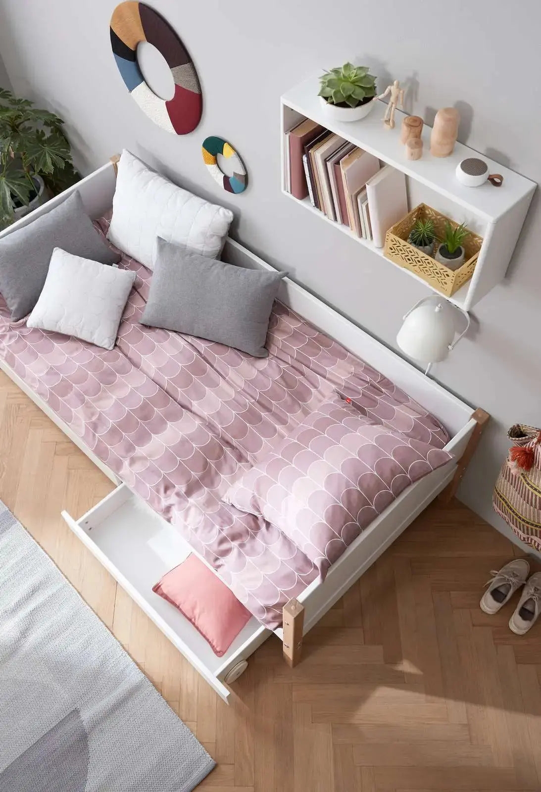 Flexa Nor Einzelbett 90 x 200 cm Eiche