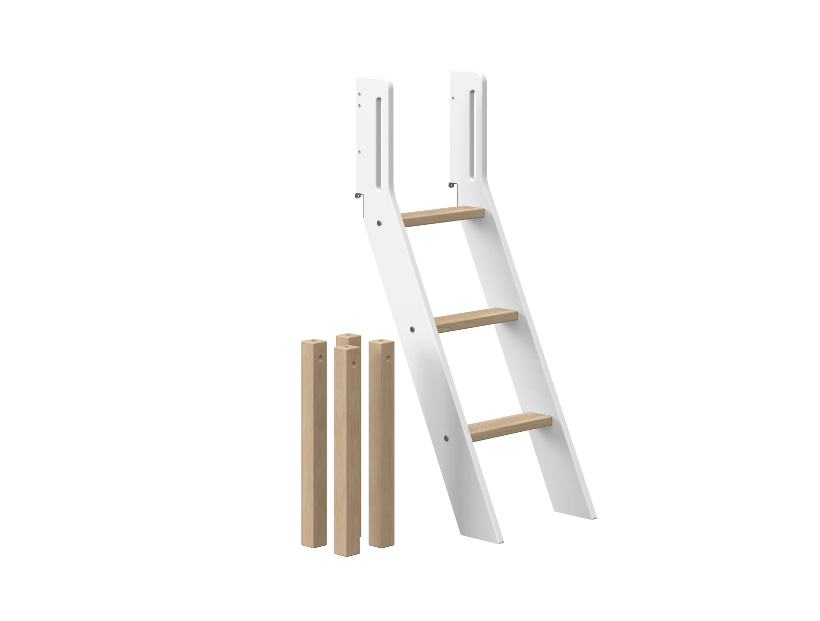 Flexa Nor_bedpart Schrägleiter und Pfosten für halbhohes Eiche