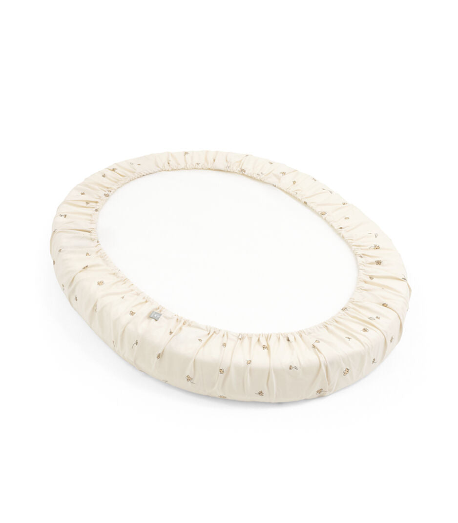 Stokke® Sleepi™ Mini drap-housse, Fleur écru