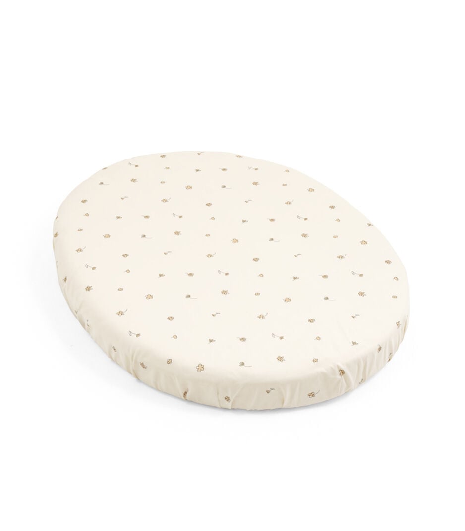 Stokke® Sleepi™ Mini fitted sheet, Flower Ecru