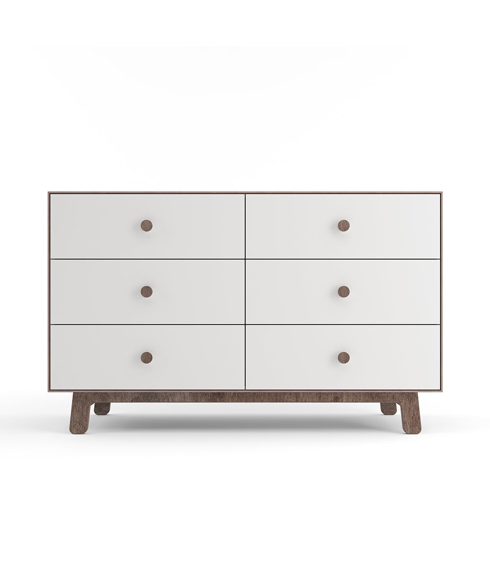 Oeuf NYC Sparrow Kommode mit 6 Schubladen, Walnuss