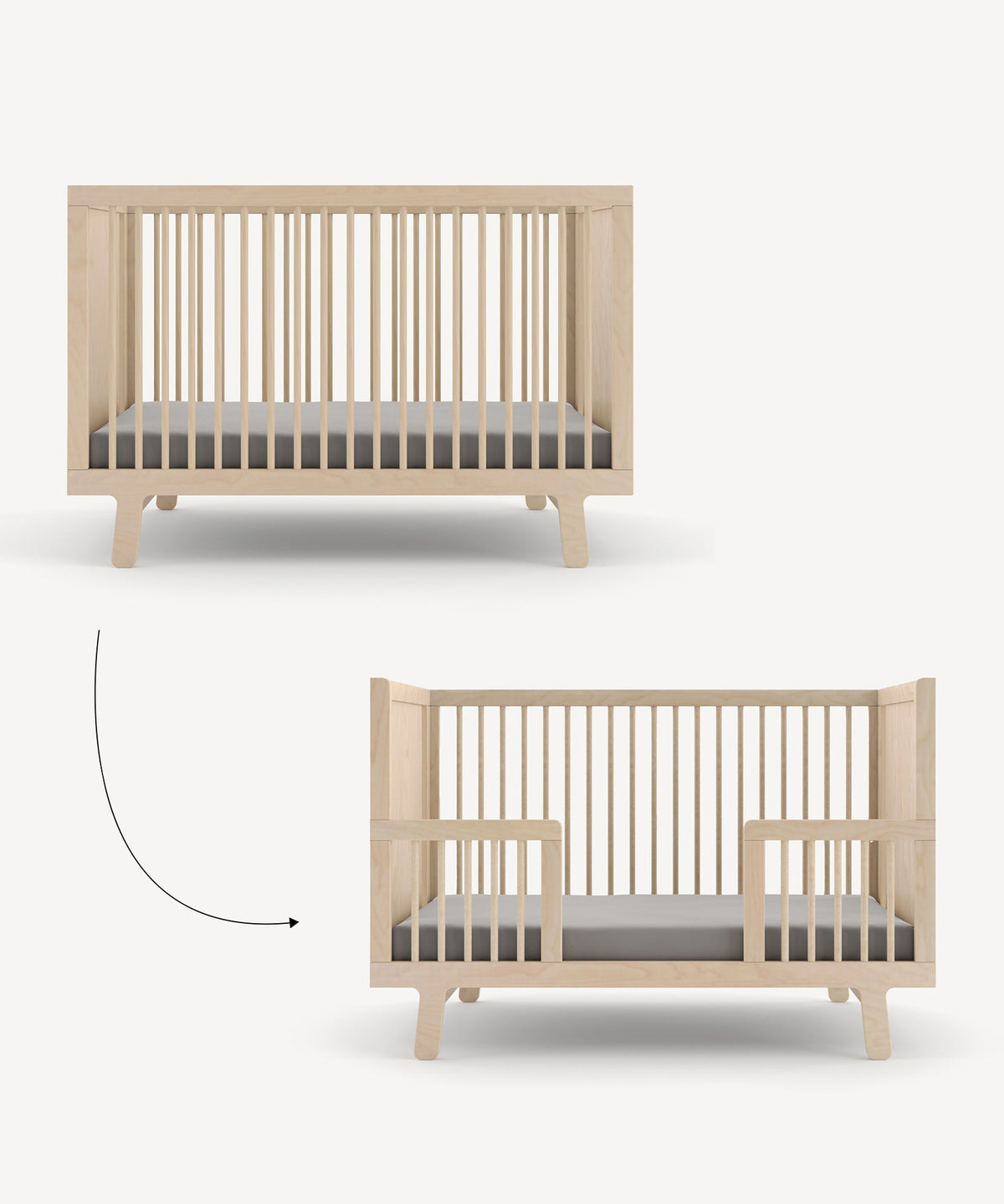 Oeuf NYC Sparrow conversion kit, walnut