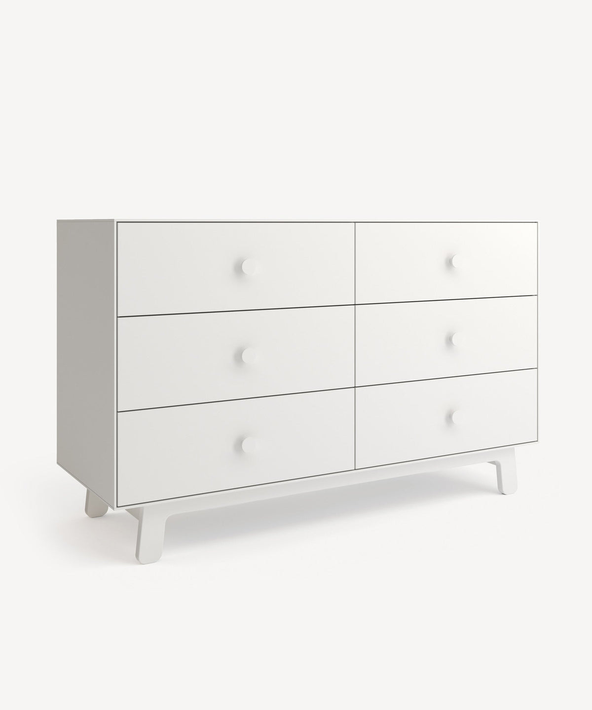 Oeuf NYC Sparrow Kommode mit 6 Schubladen, Weiss / Birke