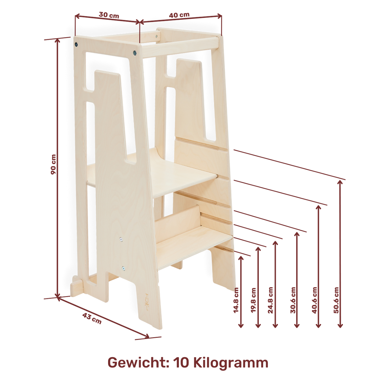 Tuki Whitewash learning tower