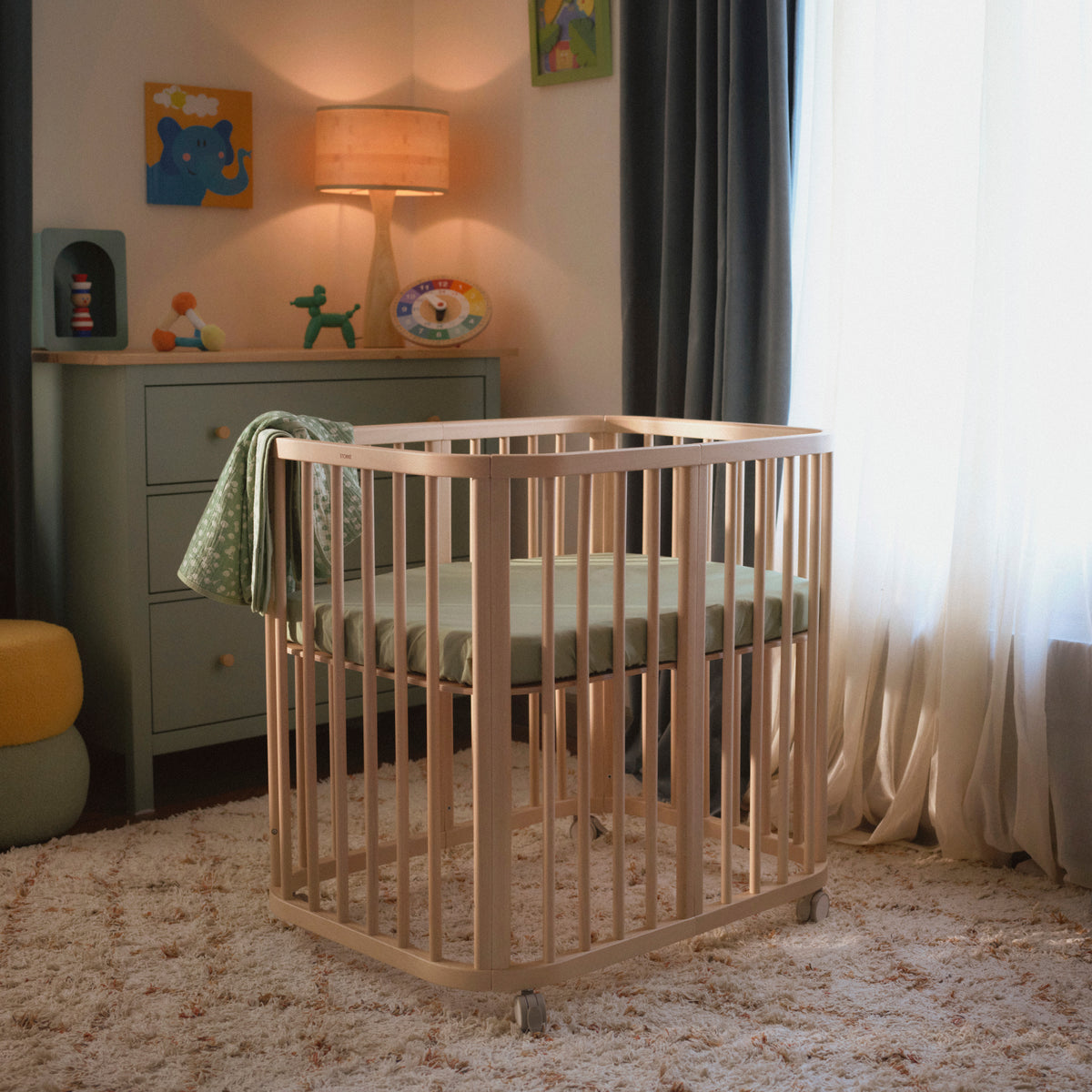 Drap-housse Stokke Nighti Mini 60 x 80 cm, vert sauge - Image 2