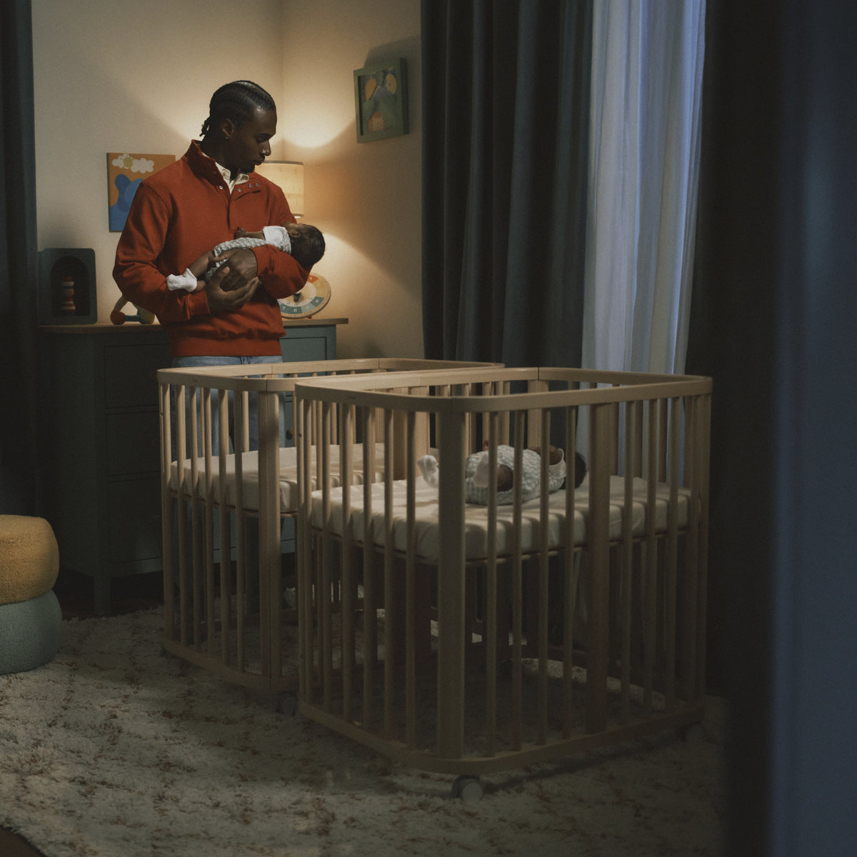 Ensemble complet lit bébé Stokke Nighti Mini, blanc vanille - Photo 6