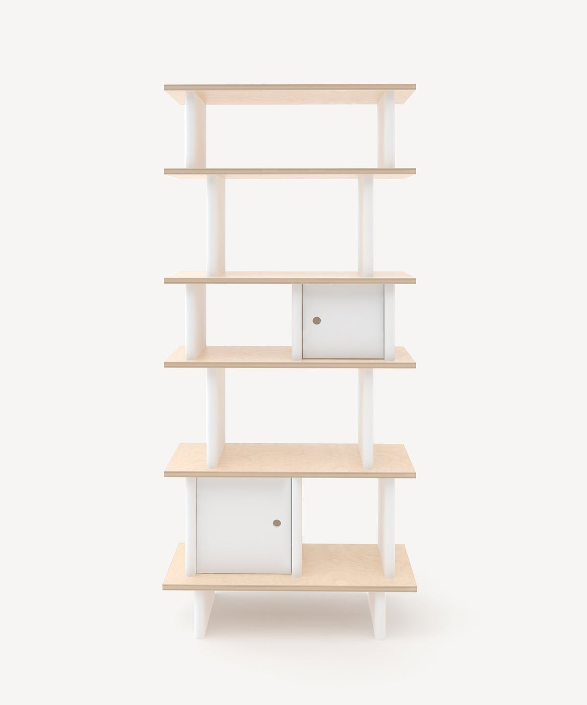 Oeuf NYC Vertical Mini Library, White / Birch