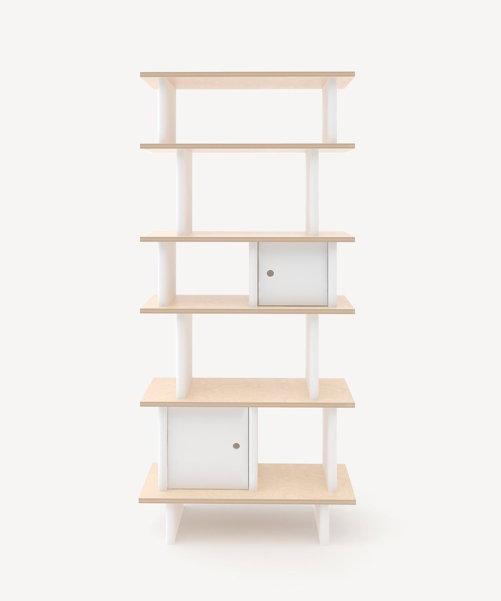 Oeuf NYC Vertical Mini bibliothèque, Blanc / Bouleau