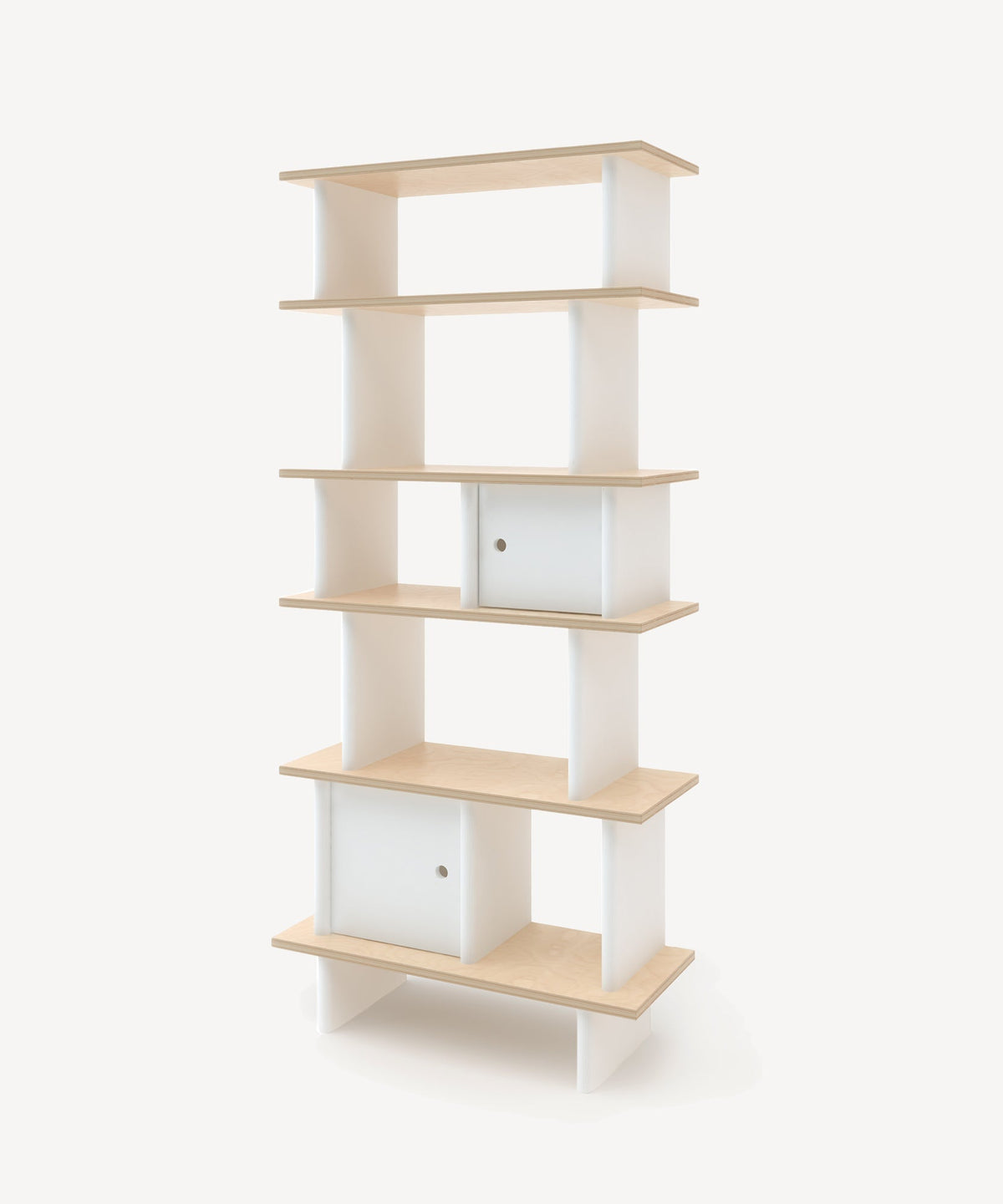 Oeuf NYC Vertical Mini Library, White / Birch